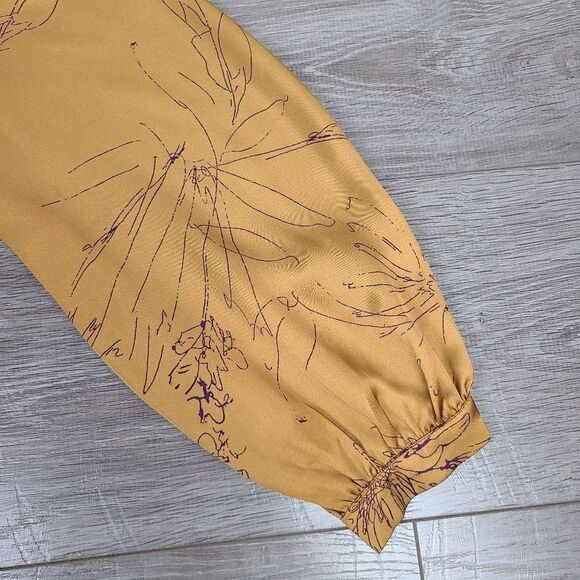 𝅺bishop & Young Jaclyn Button Down Blouse in Citrine Floral Small - Picture 12 of 16